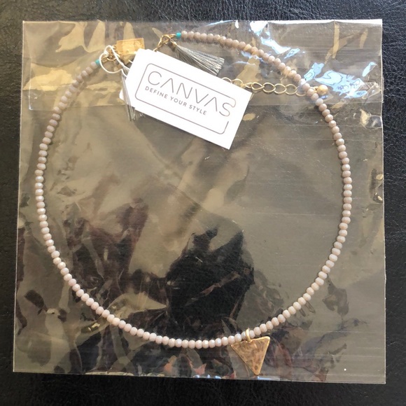 Triangle Charm Gray Choker Necklace | NWT - Picture 4 of 5